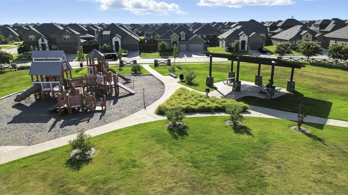 The playground and park at Silverado, Aubrey