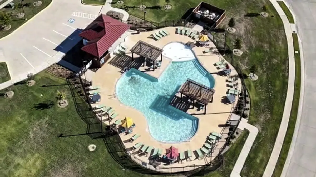 The community pool at Windrose in Pilot Point, Texas